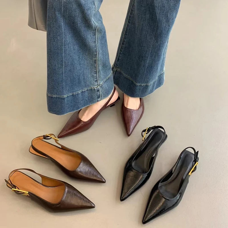 POINTED TOE MULES