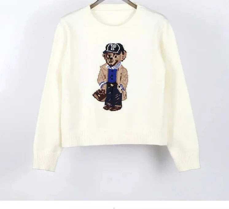 BEAR PRINT SWEATER