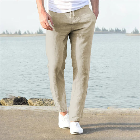 COTTON LINEN PANTS