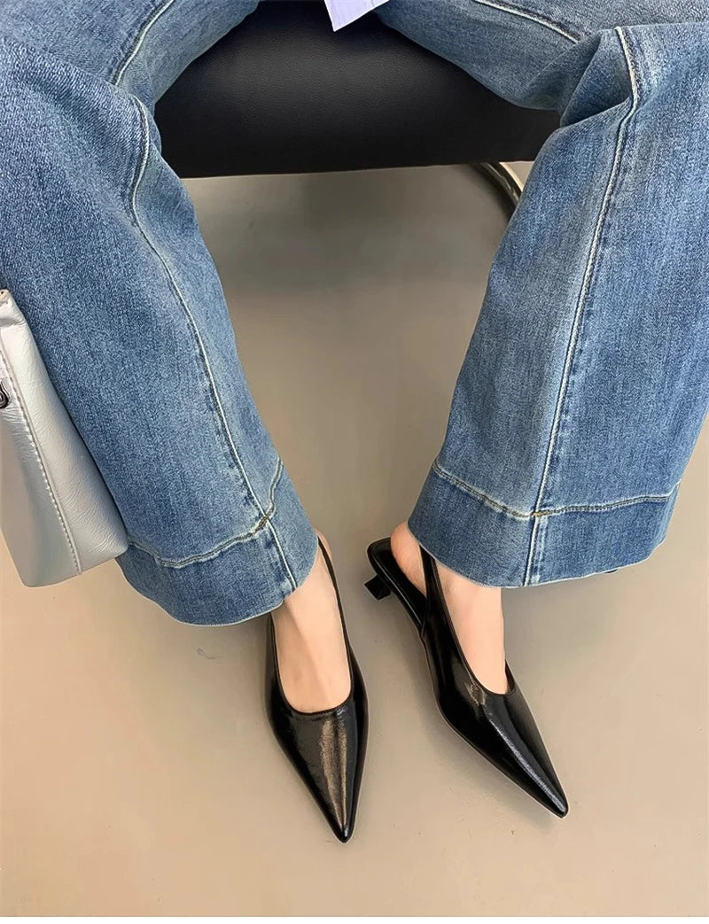 POINTED TOE MULES