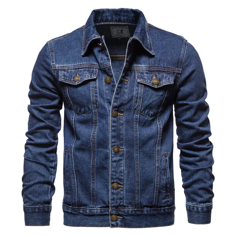 DENIM MOTORCYCLE JACKET