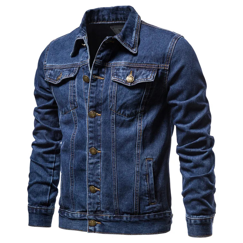 DENIM MOTORCYCLE JACKET