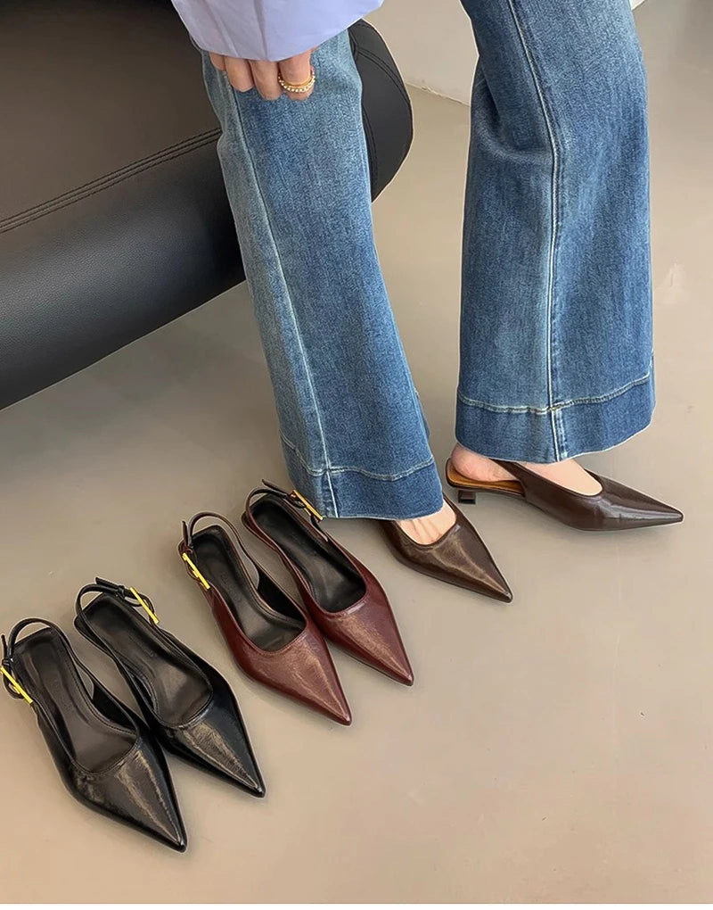 POINTED TOE MULES