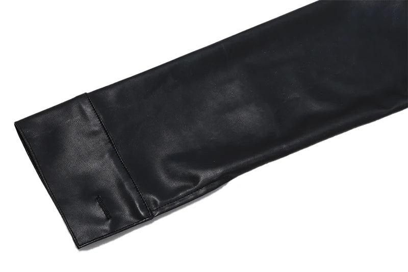 Y2K FAUX LEATHER JACKET