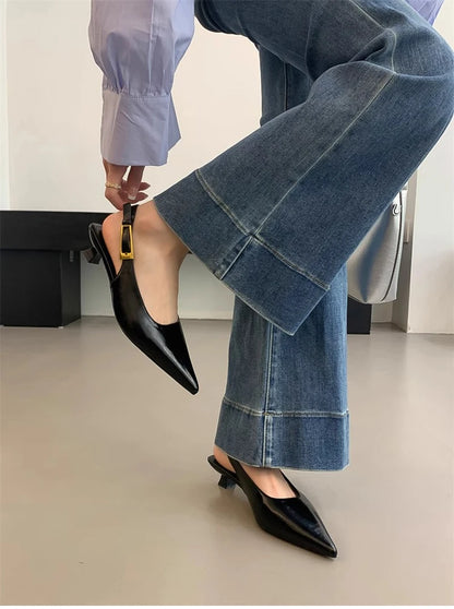 POINTED TOE MULES