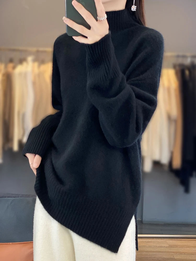 MERINO MOCK SWEATER