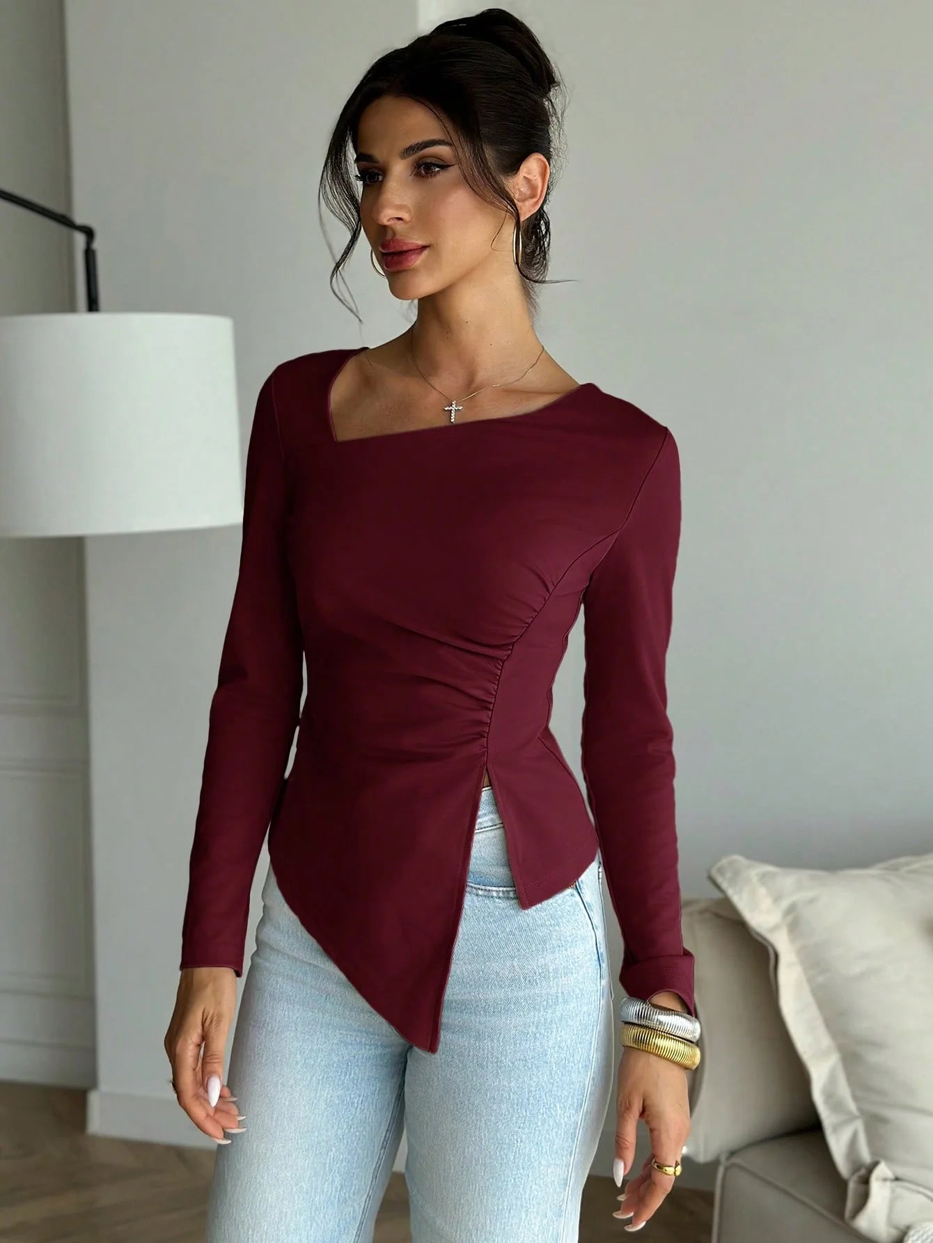 LONG SLEEVE CHIC TOP