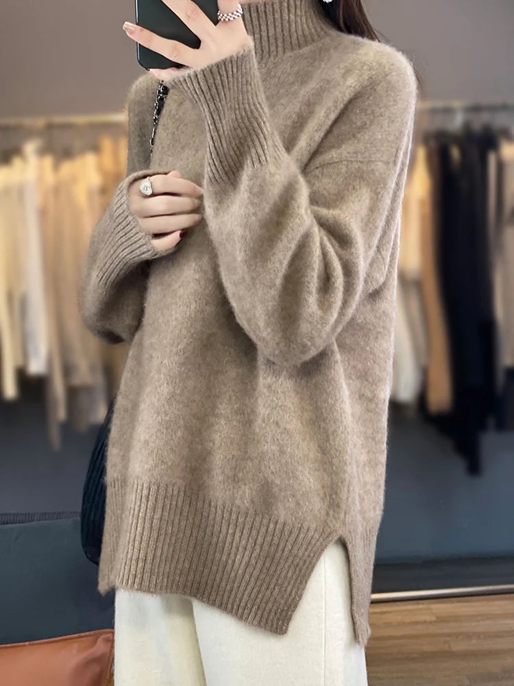 MERINO MOCK SWEATER