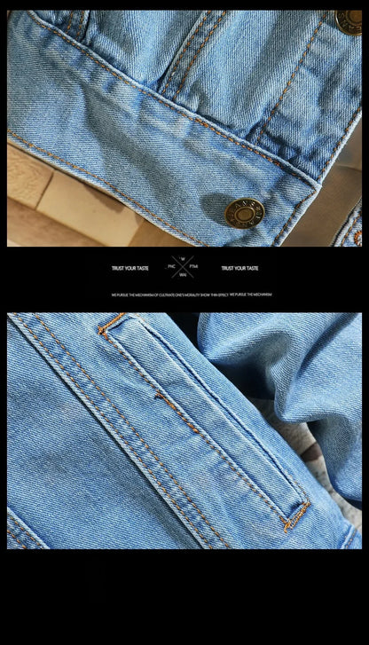 DENIM MOTORCYCLE JACKET